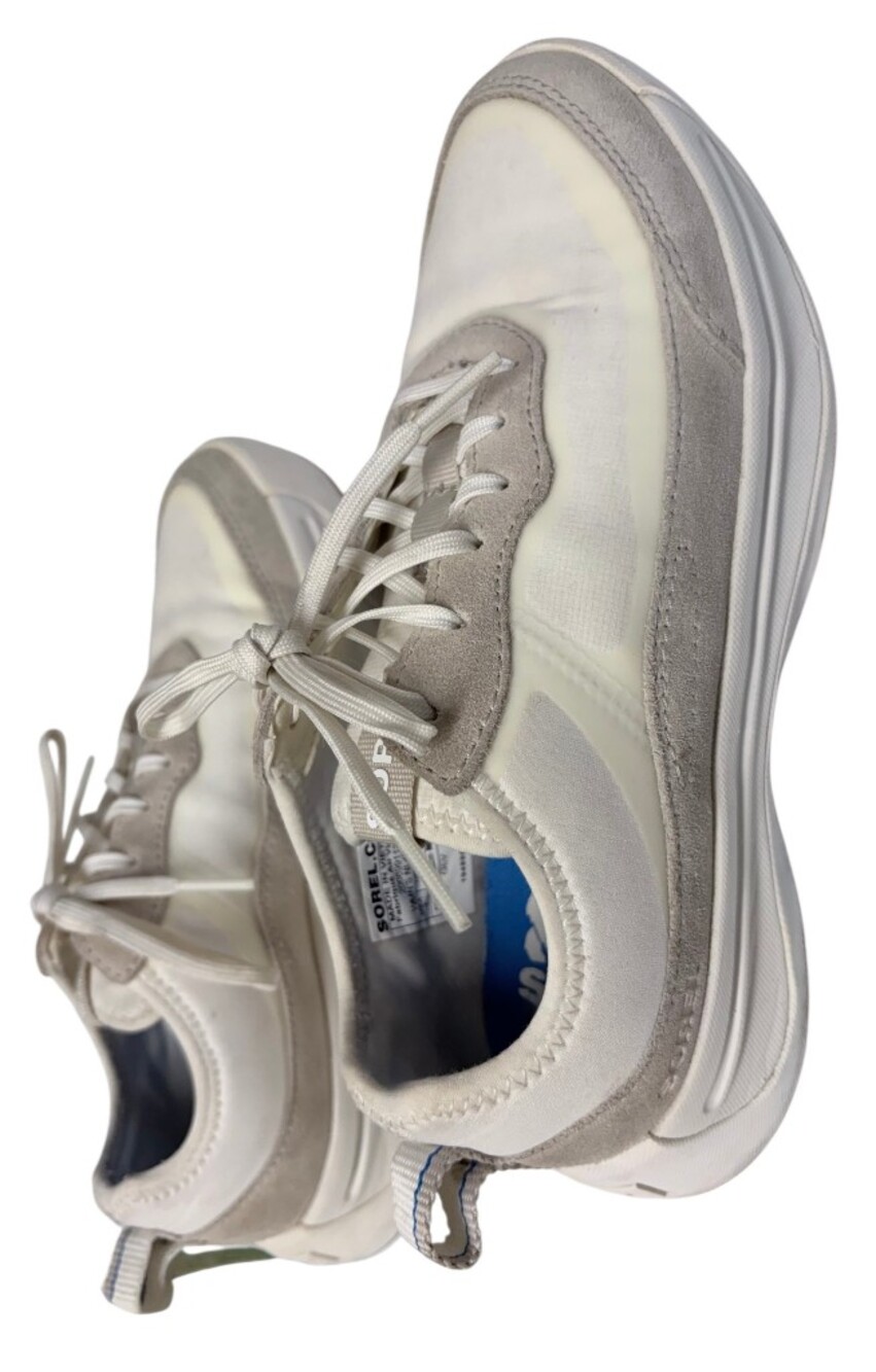Sorel Kinetic Impact Lace Sneakers White Grey Women's Size 7 - Picture 8 of 10